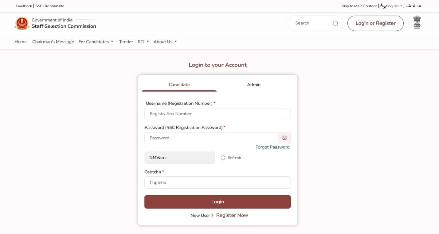SSC CHSL Slot Booking 2025