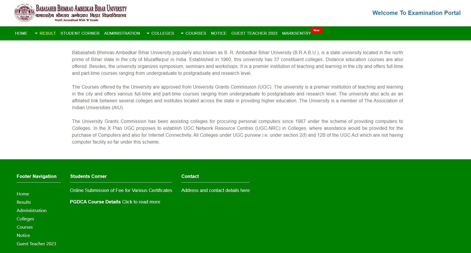 BRABU 4th Semester Result 2023 27 Download