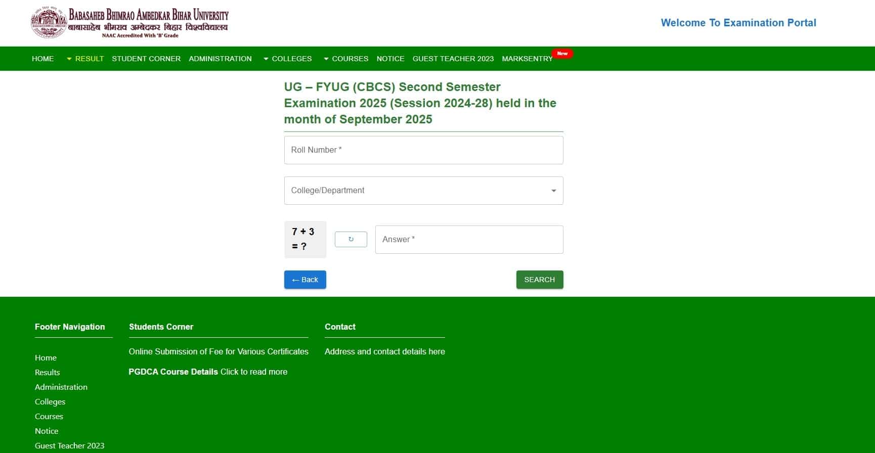 BRABU Semester 4 Result 2026